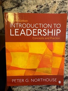 Sage Red and Yellow 'Introduction to Leadership' Textbook Cover